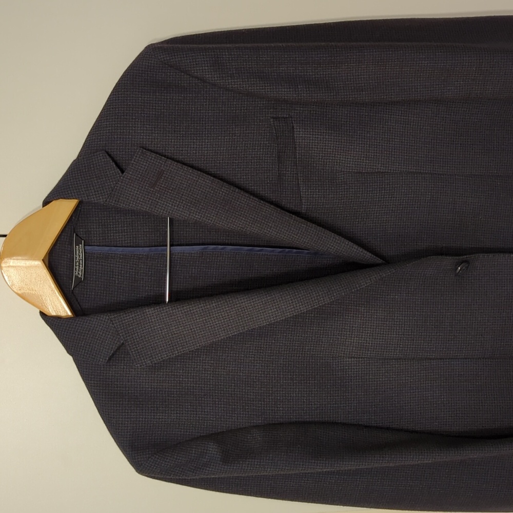 Saks Fifth Avenue Wool Blazer Houndstooth Men's 38R